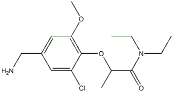 2-[4-(aminomethyl)-2-chloro-6-methoxyphenoxy]-N,N-diethylpropanamide