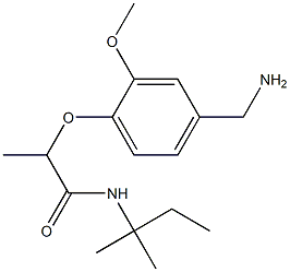 2-[4-(aminomethyl)-2-methoxyphenoxy]-N-(2-methylbutan-2-yl)propanamide