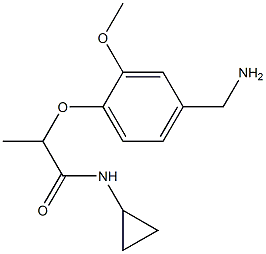 2-[4-(aminomethyl)-2-methoxyphenoxy]-N-cyclopropylpropanamide|