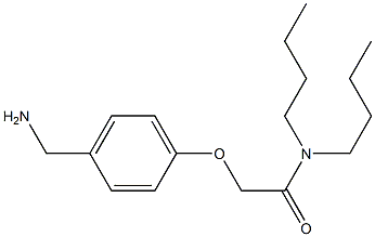 2-[4-(aminomethyl)phenoxy]-N,N-dibutylacetamide 化学構造式