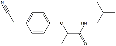 2-[4-(cyanomethyl)phenoxy]-N-(2-methylpropyl)propanamide,,结构式