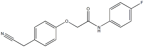 2-[4-(cyanomethyl)phenoxy]-N-(4-fluorophenyl)acetamide,,结构式