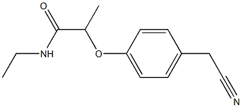 2-[4-(cyanomethyl)phenoxy]-N-ethylpropanamide,,结构式