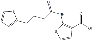 2-[4-(thiophen-2-yl)butanamido]thiophene-3-carboxylic acid Structure