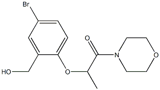 2-[4-bromo-2-(hydroxymethyl)phenoxy]-1-(morpholin-4-yl)propan-1-one Structure