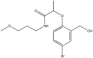 2-[4-bromo-2-(hydroxymethyl)phenoxy]-N-(3-methoxypropyl)propanamide Structure