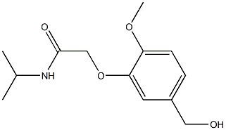 2-[5-(hydroxymethyl)-2-methoxyphenoxy]-N-(propan-2-yl)acetamide 化学構造式