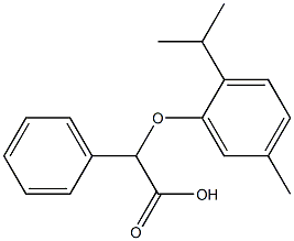 2-[5-methyl-2-(propan-2-yl)phenoxy]-2-phenylacetic acid Structure