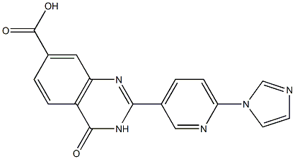 2-[6-(1H-imidazol-1-yl)pyridin-3-yl]-4-oxo-3,4-dihydroquinazoline-7-carboxylic acid 结构式
