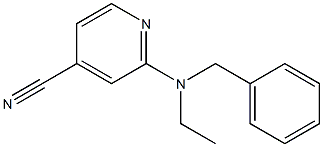 2-[benzyl(ethyl)amino]pyridine-4-carbonitrile 化学構造式