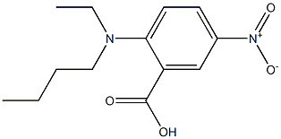2-[butyl(ethyl)amino]-5-nitrobenzoic acid,,结构式