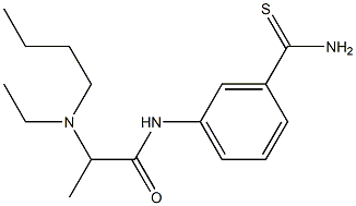 2-[butyl(ethyl)amino]-N-(3-carbamothioylphenyl)propanamide,,结构式