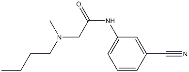 2-[butyl(methyl)amino]-N-(3-cyanophenyl)acetamide 化学構造式