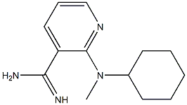 2-[cyclohexyl(methyl)amino]pyridine-3-carboximidamide,,结构式