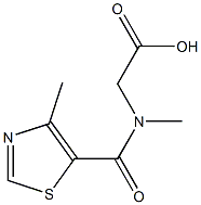 2-[N-methyl(4-methyl-1,3-thiazol-5-yl)formamido]acetic acid,,结构式