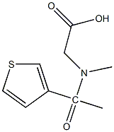 2-[N-methyl-1-(thiophen-3-yl)acetamido]acetic acid,,结构式