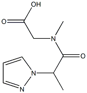 2-[N-methyl-2-(1H-pyrazol-1-yl)propanamido]acetic acid,1152634-55-3,结构式