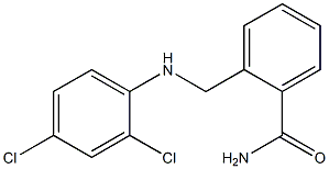 2-{[(2,4-dichlorophenyl)amino]methyl}benzamide Struktur