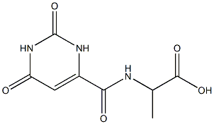 2-{[(2,6-dioxo-1,2,3,6-tetrahydropyrimidin-4-yl)carbonyl]amino}propanoic acid 结构式