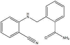 2-{[(2-cyanophenyl)amino]methyl}benzamide 化学構造式
