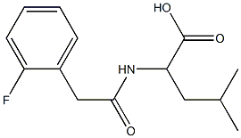 2-{[(2-fluorophenyl)acetyl]amino}-4-methylpentanoic acid Struktur