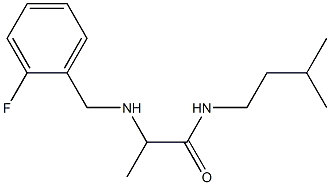 2-{[(2-fluorophenyl)methyl]amino}-N-(3-methylbutyl)propanamide 化学構造式