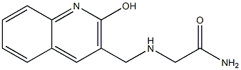 2-{[(2-hydroxyquinolin-3-yl)methyl]amino}acetamide Struktur