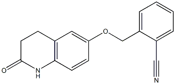 2-{[(2-oxo-1,2,3,4-tetrahydroquinolin-6-yl)oxy]methyl}benzonitrile Struktur