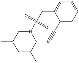 2-{[(3,5-dimethylpiperidine-1-)sulfonyl]methyl}benzonitrile,,结构式
