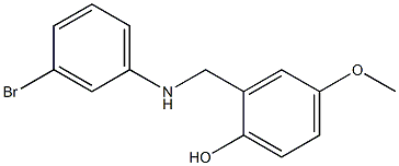 2-{[(3-bromophenyl)amino]methyl}-4-methoxyphenol 化学構造式