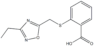 2-{[(3-ethyl-1,2,4-oxadiazol-5-yl)methyl]thio}benzoic acid,,结构式