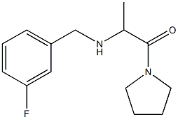 2-{[(3-fluorophenyl)methyl]amino}-1-(pyrrolidin-1-yl)propan-1-one,,结构式