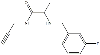 2-{[(3-fluorophenyl)methyl]amino}-N-(prop-2-yn-1-yl)propanamide,,结构式