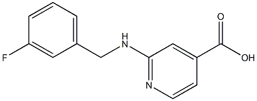 2-{[(3-fluorophenyl)methyl]amino}pyridine-4-carboxylic acid 结构式