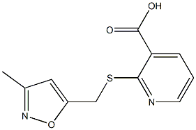 2-{[(3-methyl-1,2-oxazol-5-yl)methyl]sulfanyl}pyridine-3-carboxylic acid 结构式