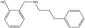 2-{[(3-phenylpropyl)amino]methyl}phenol 化学構造式