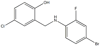 2-{[(4-bromo-2-fluorophenyl)amino]methyl}-4-chlorophenol Structure