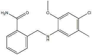 2-{[(4-chloro-2-methoxy-5-methylphenyl)amino]methyl}benzamide 化学構造式