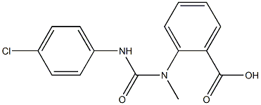 2-{[(4-chlorophenyl)carbamoyl](methyl)amino}benzoic acid Struktur