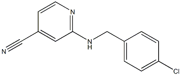 2-{[(4-chlorophenyl)methyl]amino}pyridine-4-carbonitrile Struktur