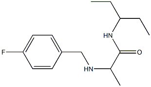 2-{[(4-fluorophenyl)methyl]amino}-N-(pentan-3-yl)propanamide 结构式