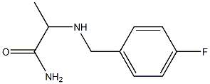 2-{[(4-fluorophenyl)methyl]amino}propanamide Struktur