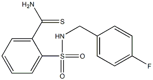 2-{[(4-fluorophenyl)methyl]sulfamoyl}benzene-1-carbothioamide 结构式