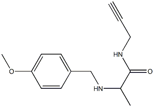 2-{[(4-methoxyphenyl)methyl]amino}-N-(prop-2-yn-1-yl)propanamide 结构式