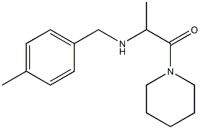 2-{[(4-methylphenyl)methyl]amino}-1-(piperidin-1-yl)propan-1-one,,结构式