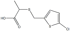 2-{[(5-chlorothien-2-yl)methyl]thio}propanoic acid 结构式