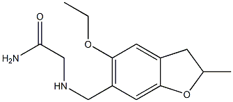 2-{[(5-ethoxy-2-methyl-2,3-dihydro-1-benzofuran-6-yl)methyl]amino}acetamide Struktur