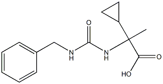 2-{[(benzylamino)carbonyl]amino}-2-cyclopropylpropanoic acid 化学構造式