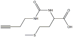 2-{[(but-3-ynylamino)carbonyl]amino}-4-(methylthio)butanoic acid Struktur