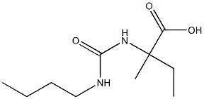 2-{[(butylamino)carbonyl]amino}-2-methylbutanoic acid,,结构式